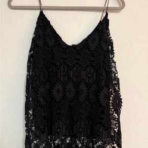 Zara Black Lace Camisole Top